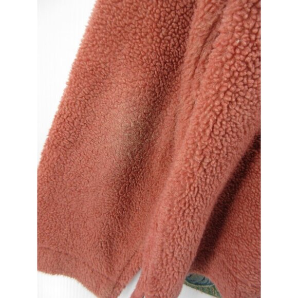VINTAGE Orvis Jacket Large Salmon Sherpa Fleece Teddy Tapestry Trim * - Picture 9 of 13